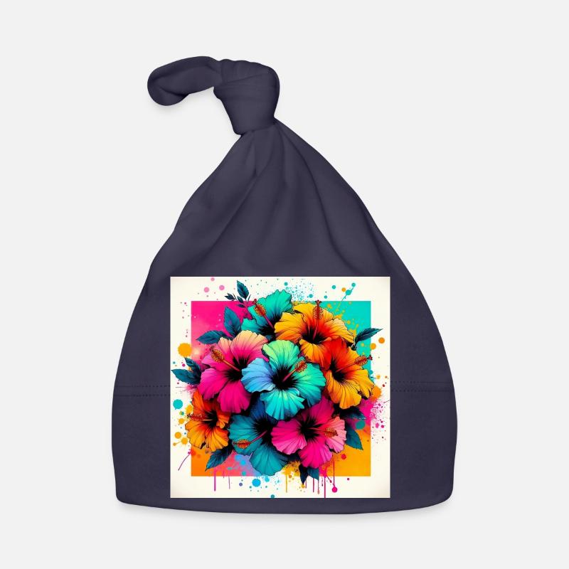 Fleurs d’hibiscus Bonnet bio Bébé