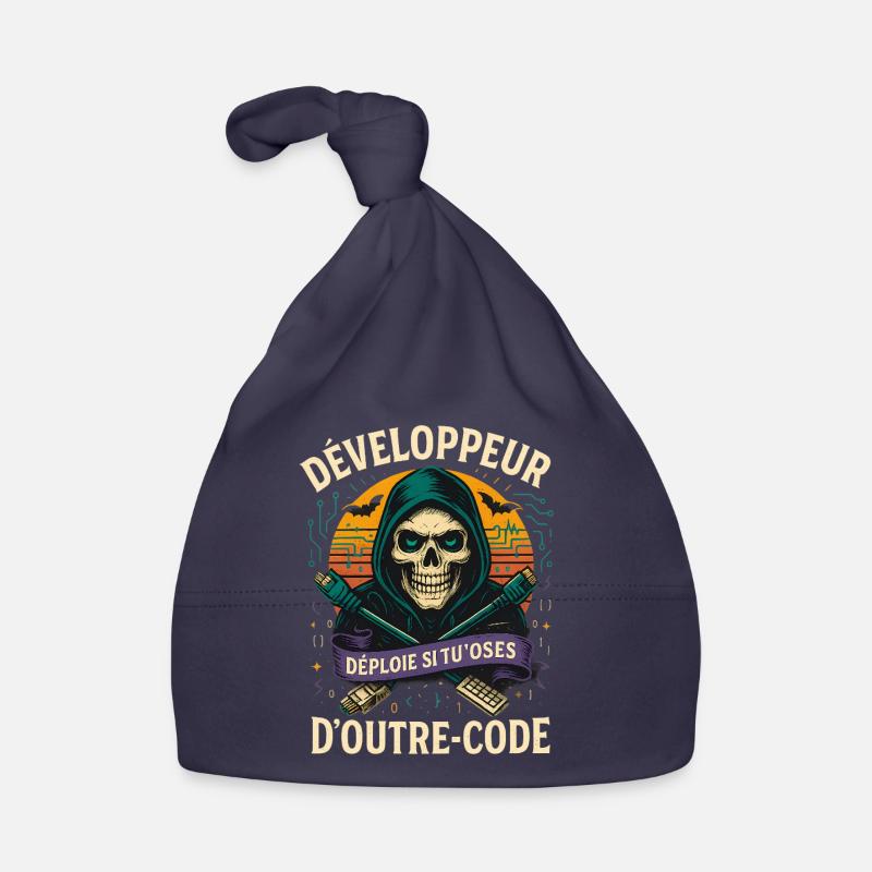 Web Developer - Halloween Skull Organic Baby Cap