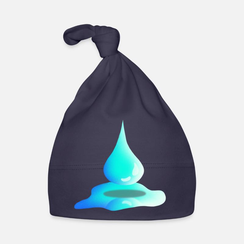 Gouttes d’eau | Eau | Nature - Bonnet bio Bébé - marine