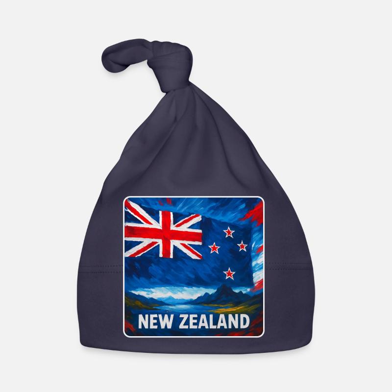 Conception du drapeau de la Nouvelle-Zélande Bonnet bio Bébé