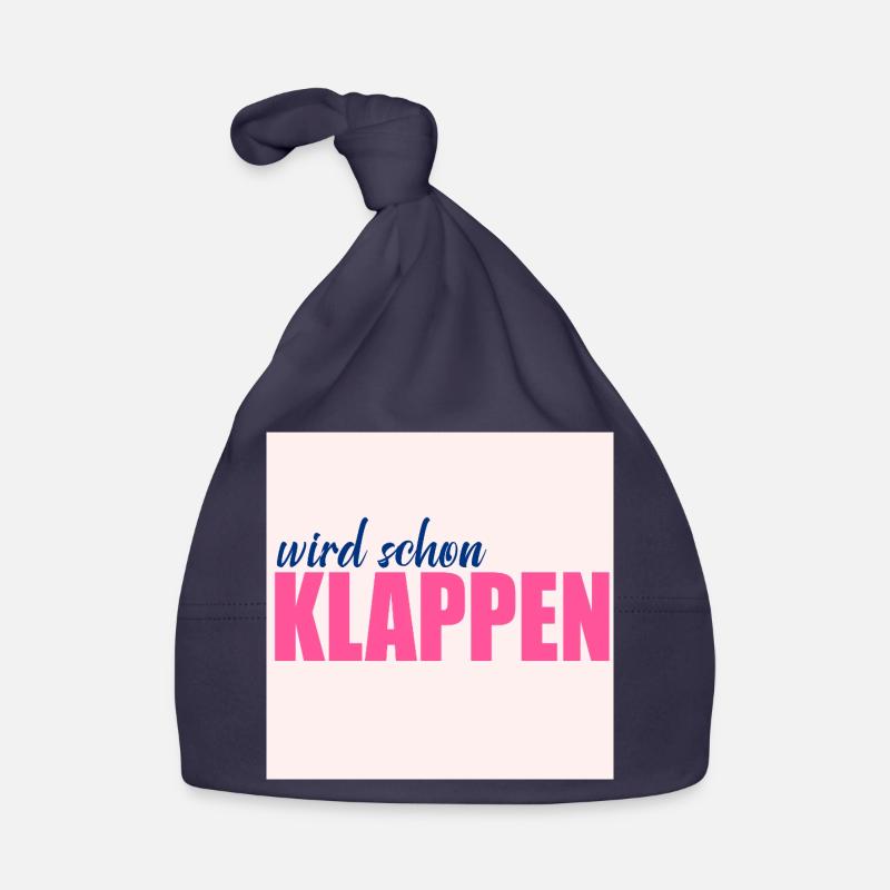 Wird schon klappen Optimismus - Baby Bio-Mütze - Navy