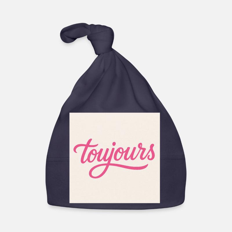 Toujours Pink Script Organic Baby Cap