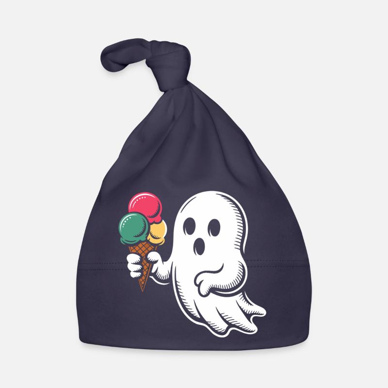 Fantôme avec popart de crème glacée Bonnet bio Bébé