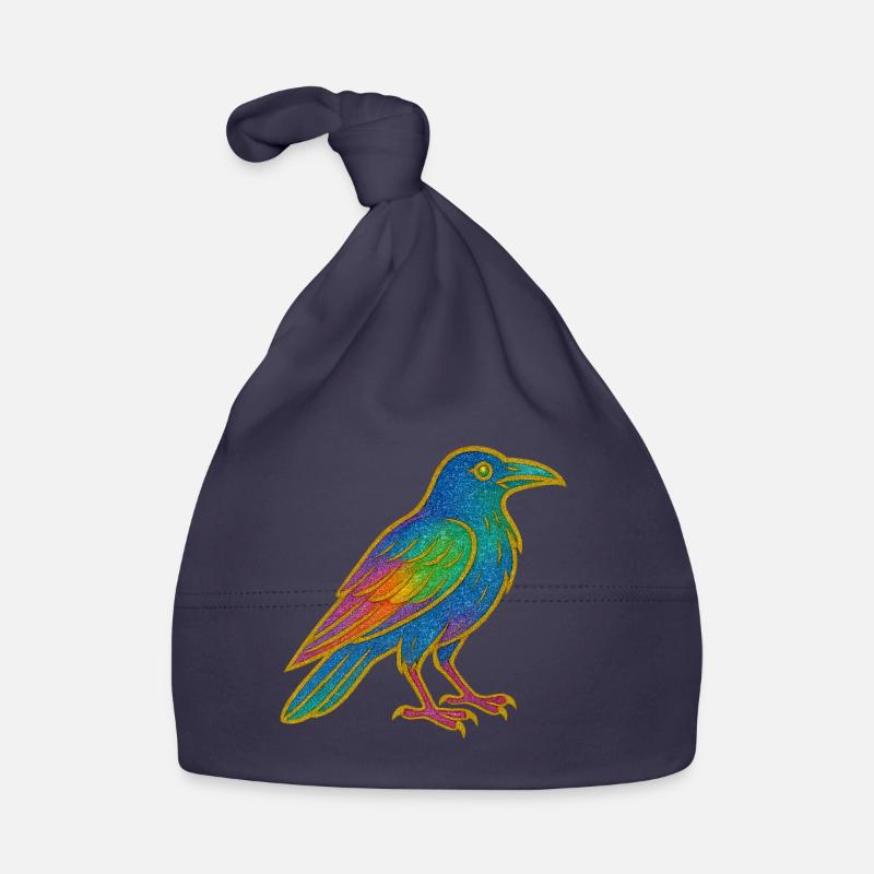 Conception de patch de corbeau arc-en-ciel Bonnet bio Bébé