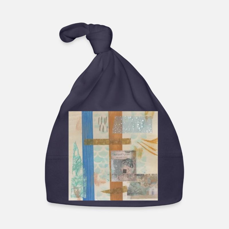 Abstract collage Organic Baby Cap
