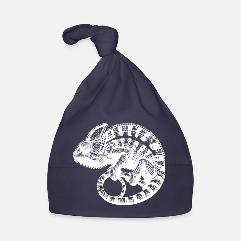 Caméléon mignon en mode camouflage Bonnet bio Bébé
