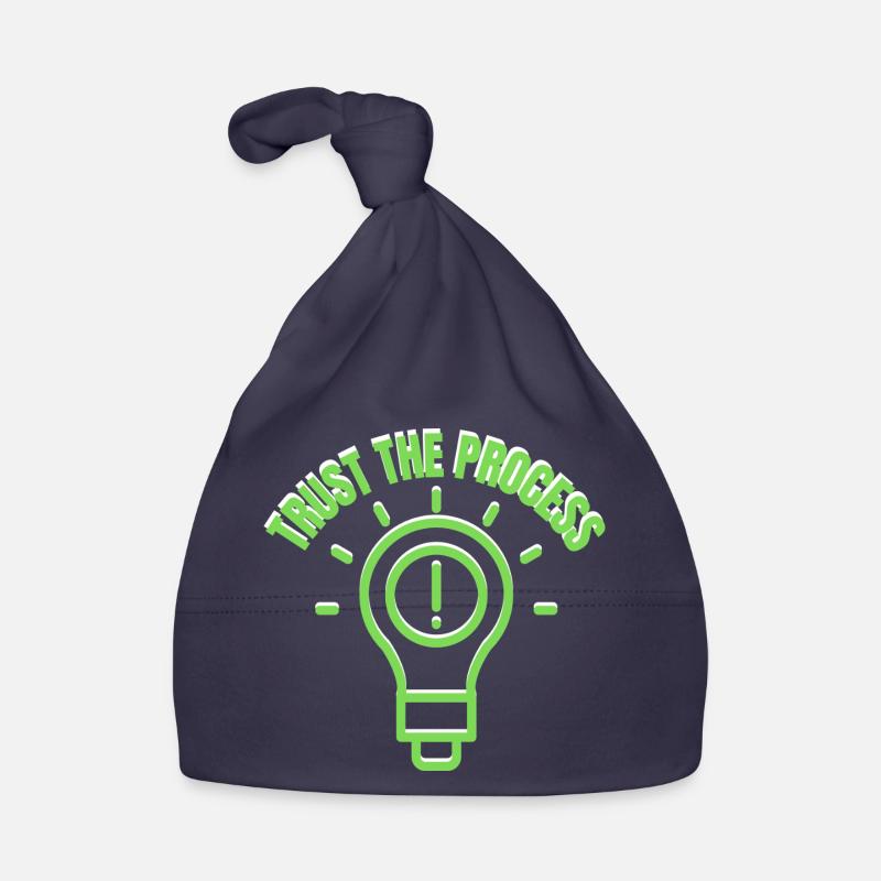 Inspirational "Trust The Process" Light Bulb Graph Organic Baby Cap