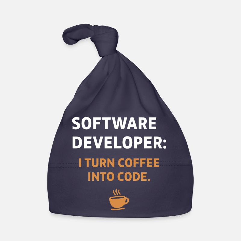 Software Developer - Coffee Edition - Baby Bio-Mütze - Navy