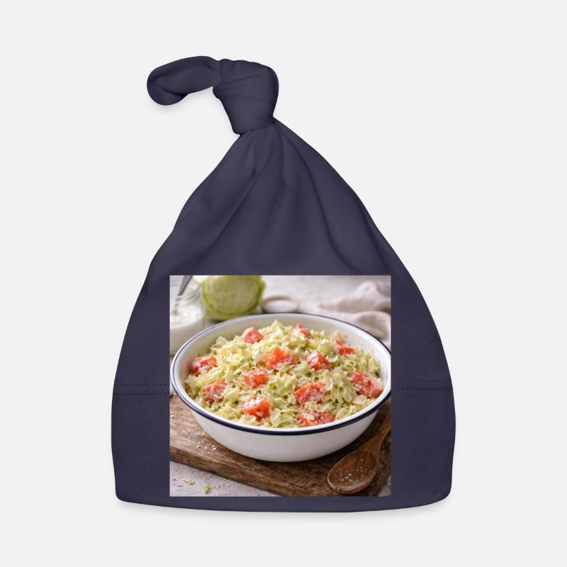 Salade crémeuse de chou et tomate - Bonnet bio Bébé - marine