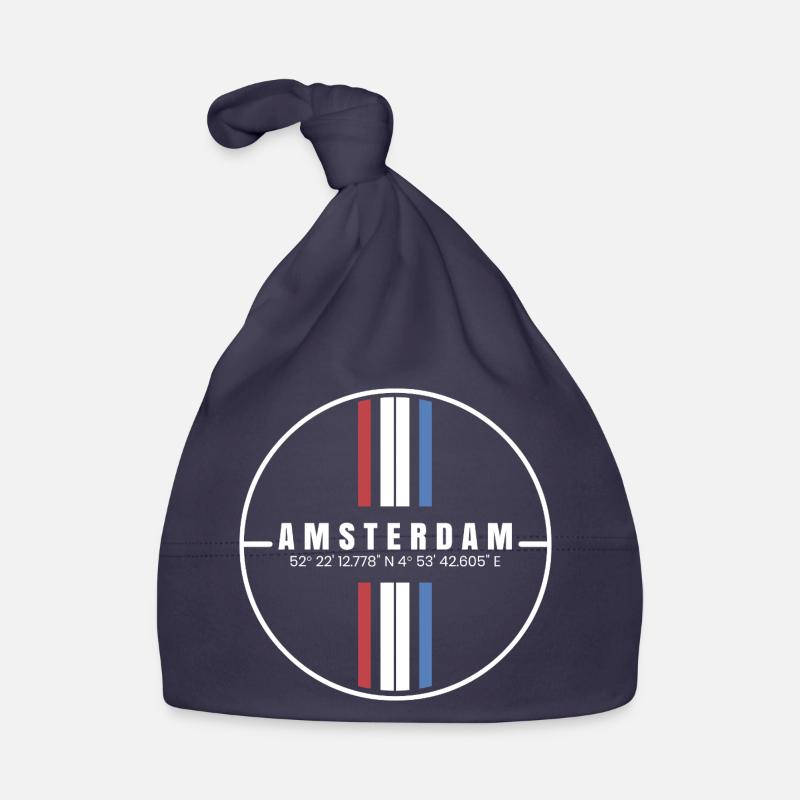 Amsterdam Coordinates Organic Baby Cap