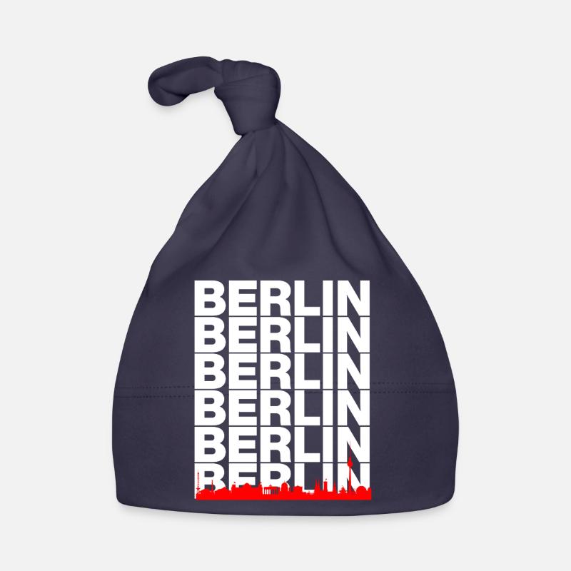 SKYLINE DE BERLIN, AMBIANCE CAPITALE ! MUR Bonnet bio Bébé