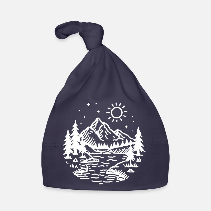 Berge Landschaft Wald Baby Bio-Mütze