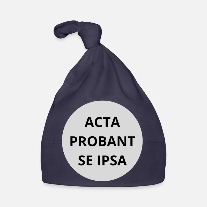 Acta probant se ipsa - Bonnet bio Bébé - marine