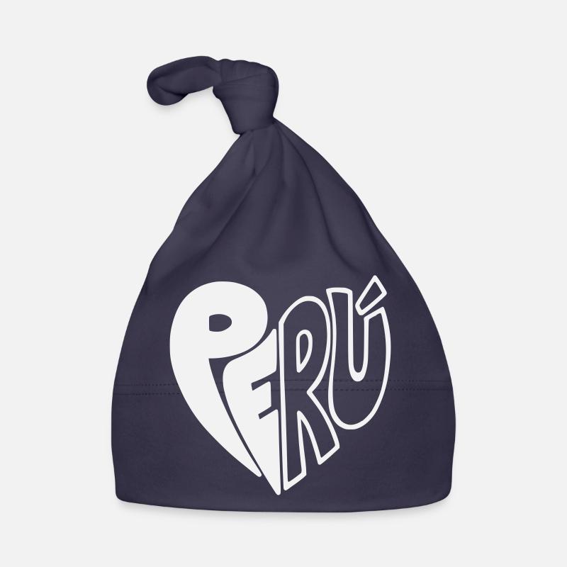 Peru Hand Drawn Logo - Farbe variabel  Baby Bio-Mütze