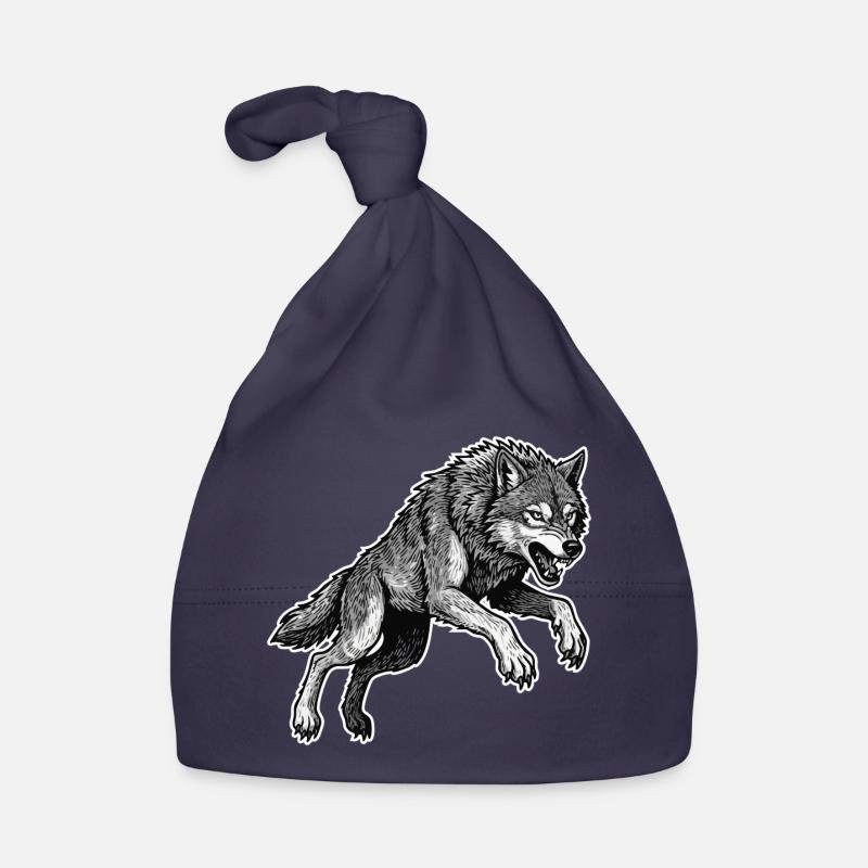 Loup Sauvage Course Mascotte Alpha Wolf Bonnet bio Bébé