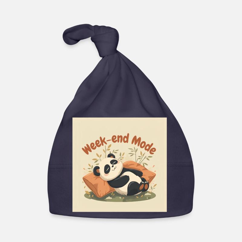 Panda Weekend Relaxed Mode Organic Baby Cap