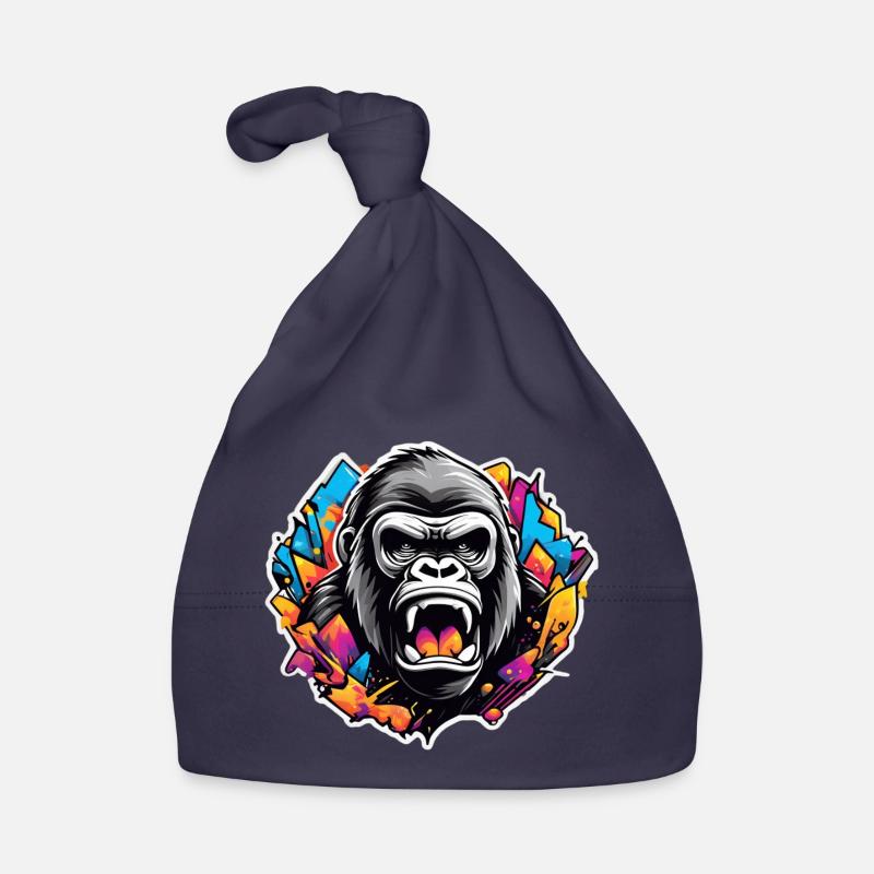 Gorilla Graffiti Glowing Organic Baby Cap