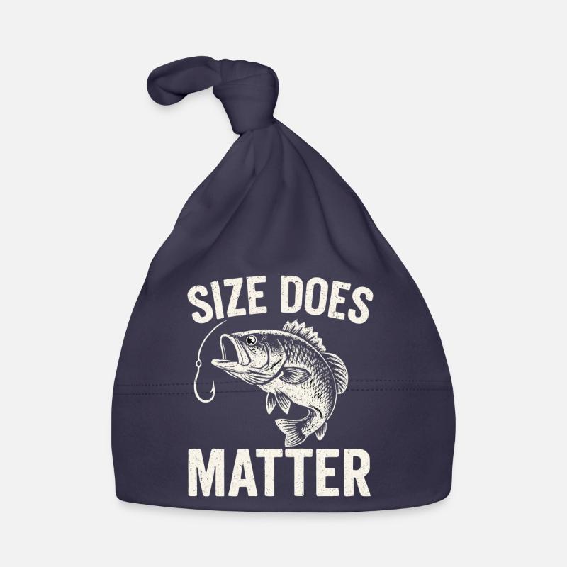 Size Does Matter - Funny Angler T-Shirt Organic Baby Cap
