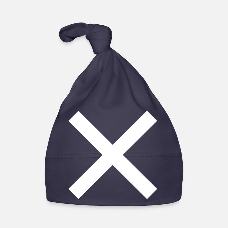 Signes X - Bonnet bio Bébé - marine