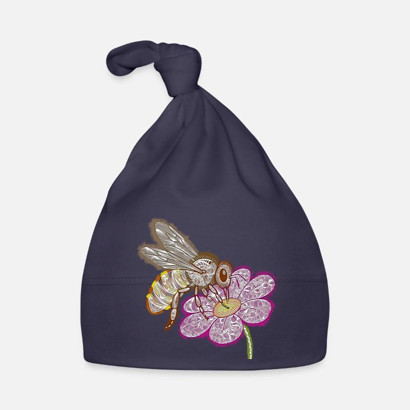 Zentangle Bee Bonnet bio Bébé