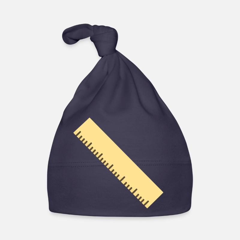 Diagonal Ruler Line Art Organic Baby Cap
