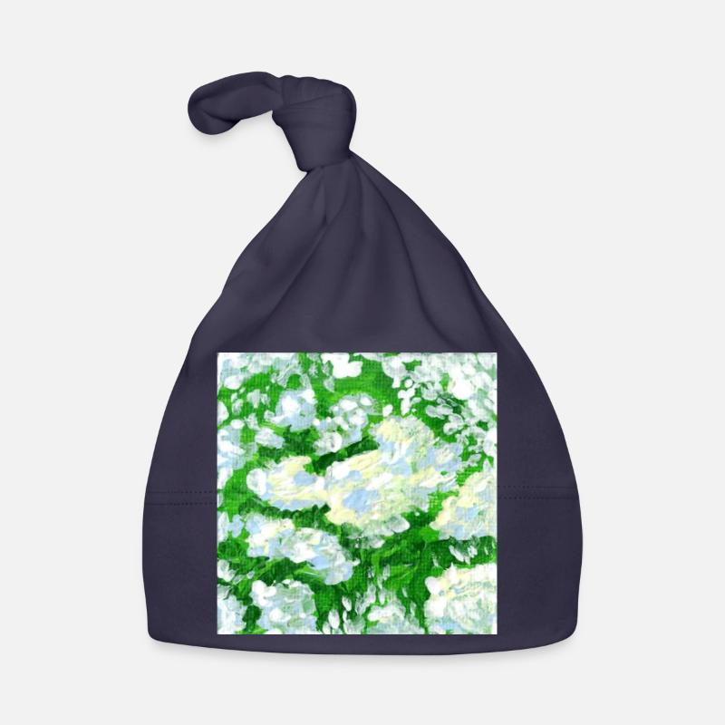 Holunder Gemälde - Baby Bio-Mütze - Navy