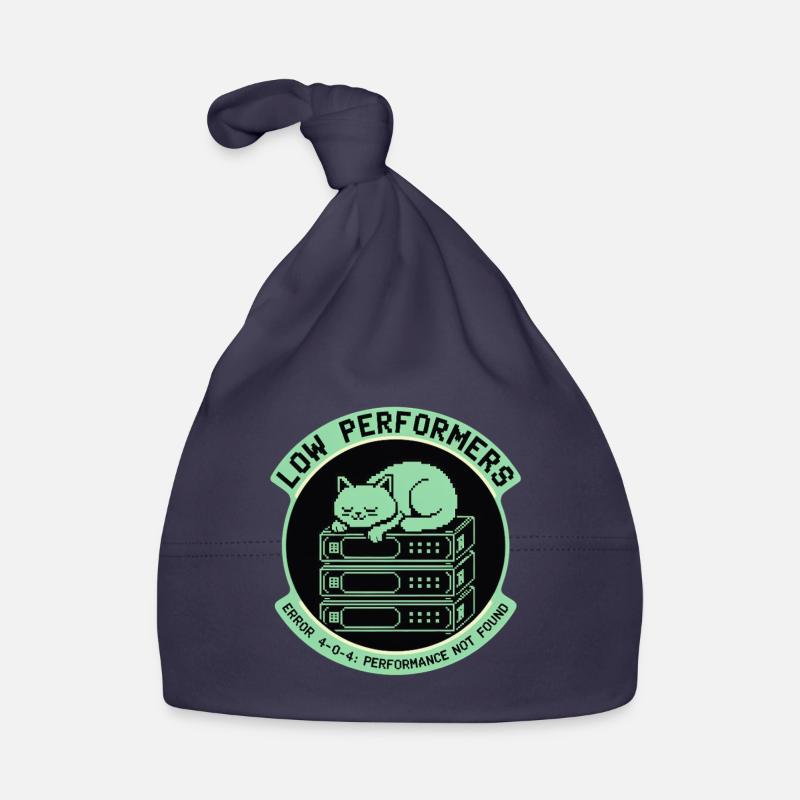 Low Performers Cat Server Pixel Art Organic Baby Cap
