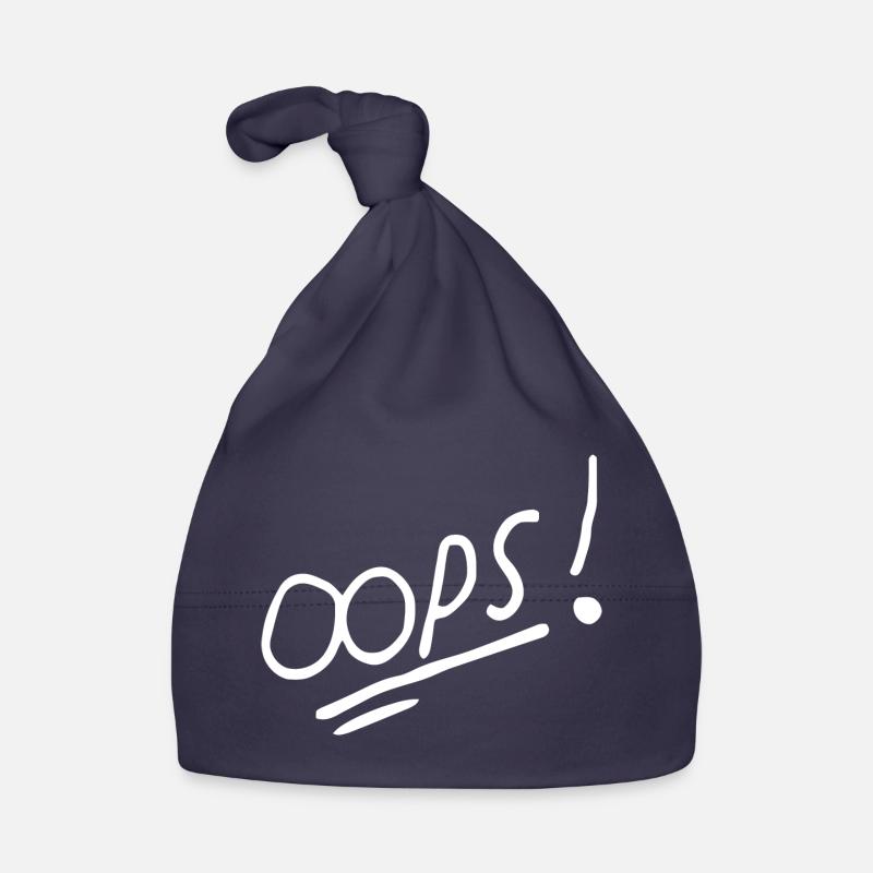 Vibrant Oops Conception de texte manuscrit Bonnet bio Bébé