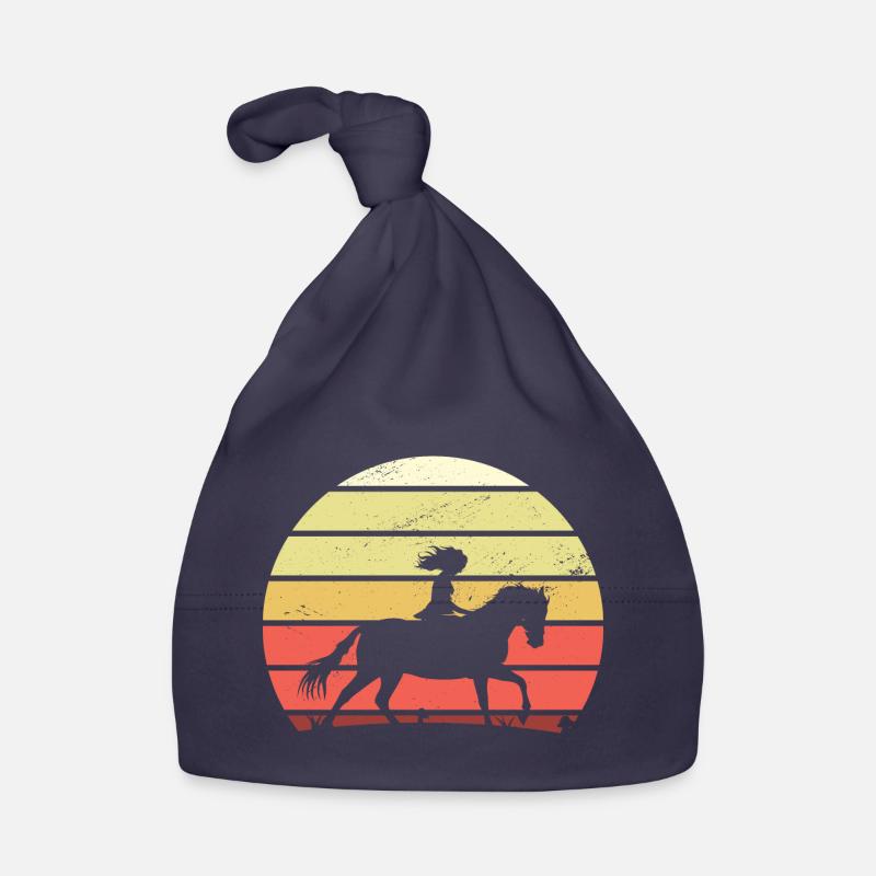 Cavalier du coucher de soleil à cheval Bonnet bio Bébé