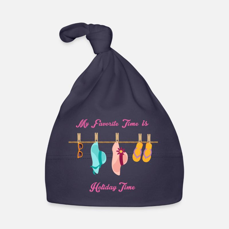 Mon moment préféré est le temps des vacances Bonnet bio Bébé