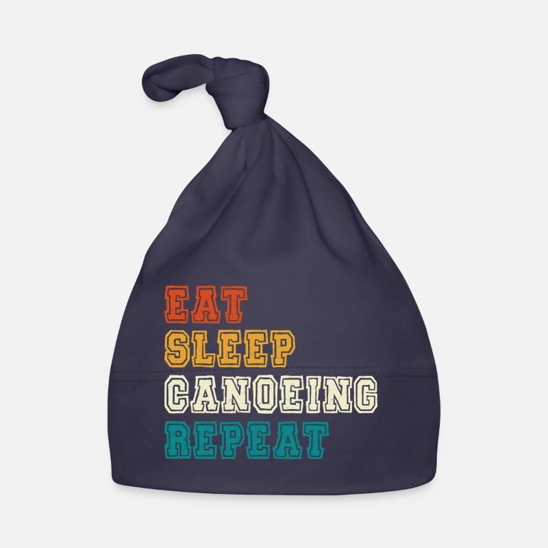Manger dormir canoë répéter Bloc de couleur Bonnet bio Bébé