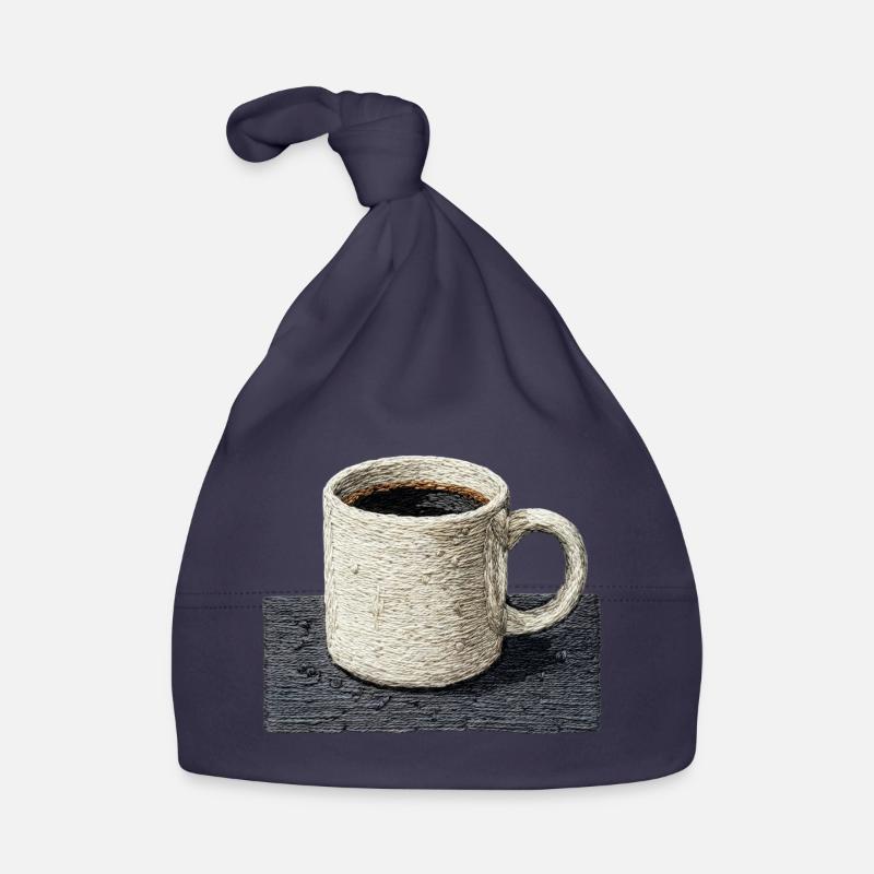 Embroidered mug filter coffee slow coffee (printed) Organic Baby Cap