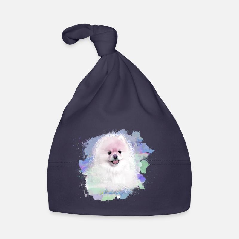 pomerian,zwergspitz ,spitz,hund, Graffiti ,Malerei Baby Bio-Mütze
