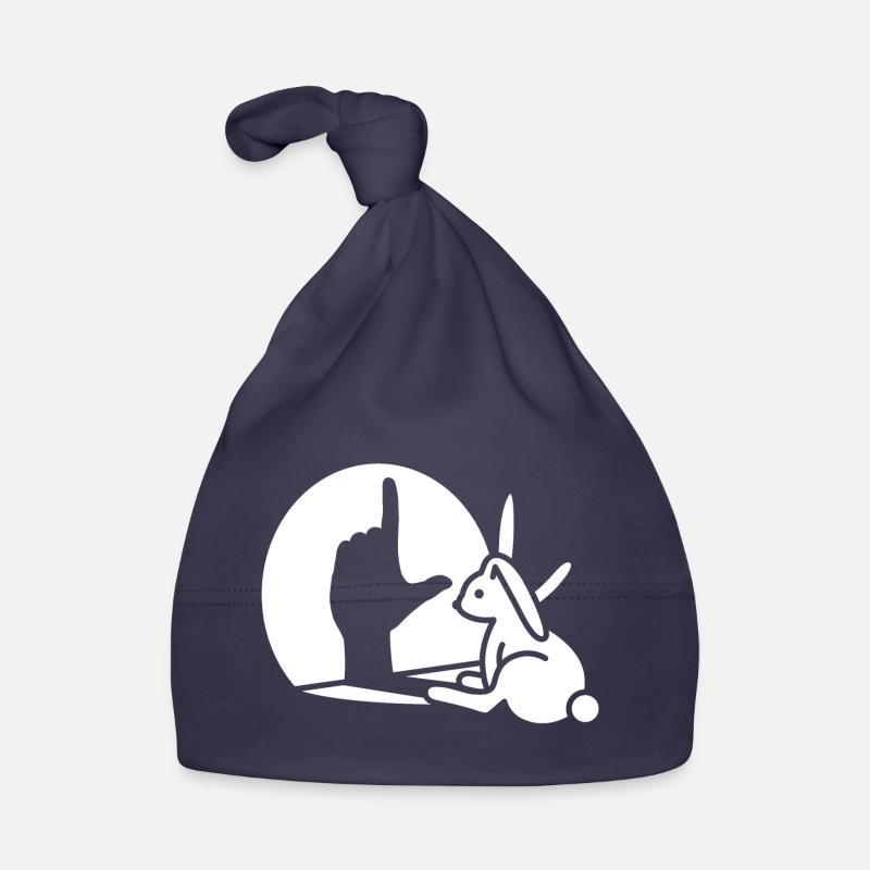Rabbit Shadow Hand, LOSER Signe Loser - Bonnet bio Bébé - marine