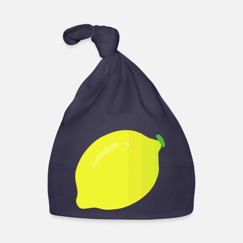 Zitrone Illustration Geschenkidee Baby Bio-Mütze