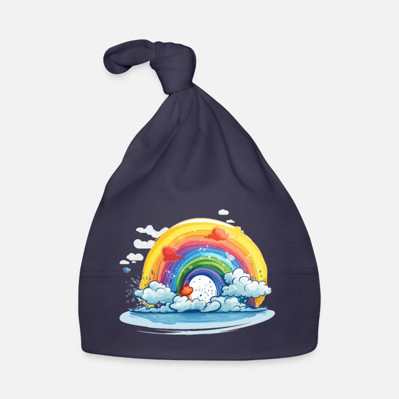 Regenbogen Pride - Baby Bio-Mütze - Navy