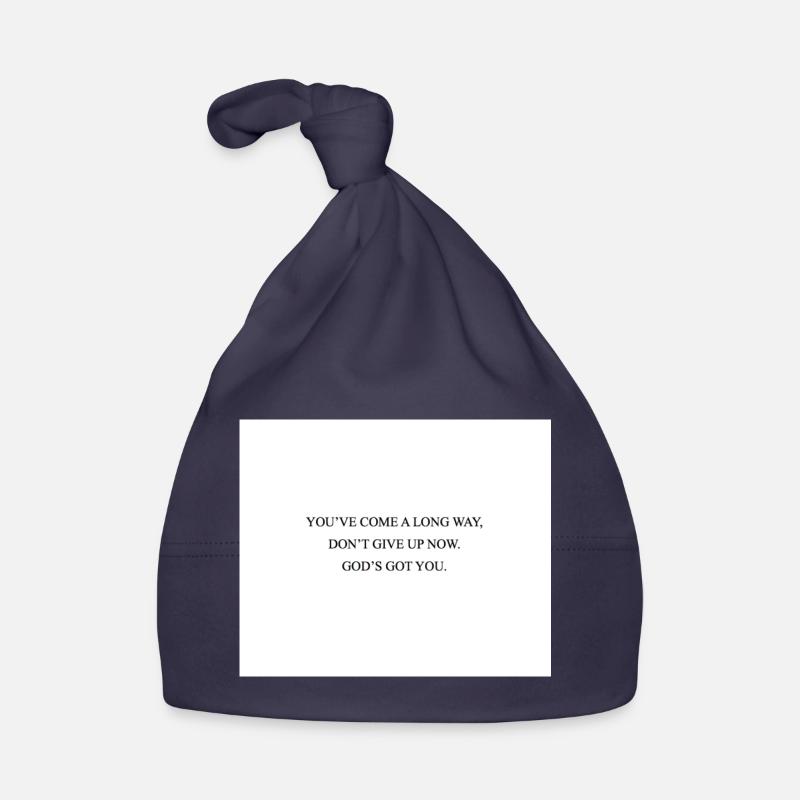 DIEU T’A EU - Bonnet bio Bébé - marine