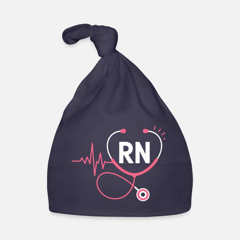RN Heartbeat Stethoscope Organic Baby Cap