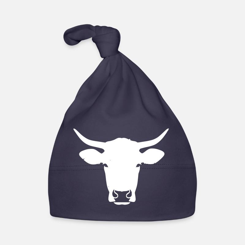 Texas Longhorn Bull Head Western Vector Organic Baby Cap