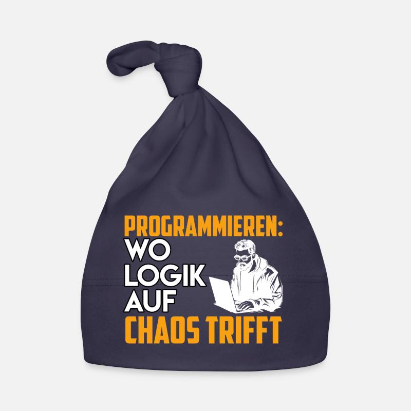 PROGRAMMING WHERE LOGIC MEETS CHAOS Funny Organic Baby Cap