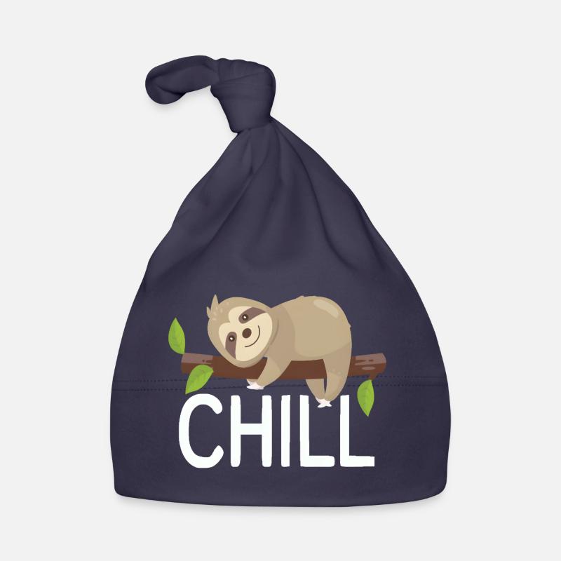 Chill sloth on branch cute relax design Organic Baby Cap