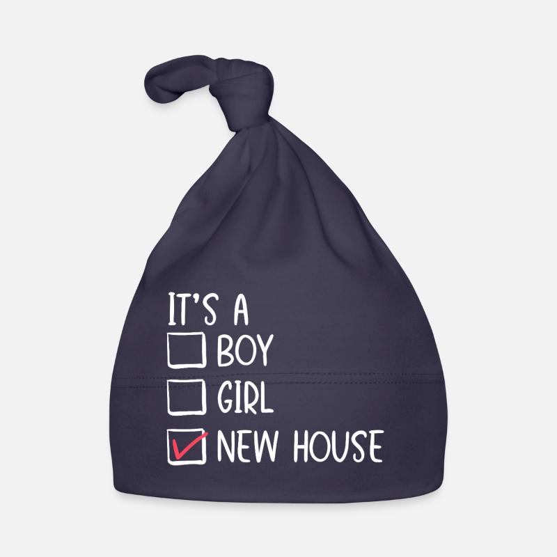 New House Checkbox Illustration Organic Baby Cap