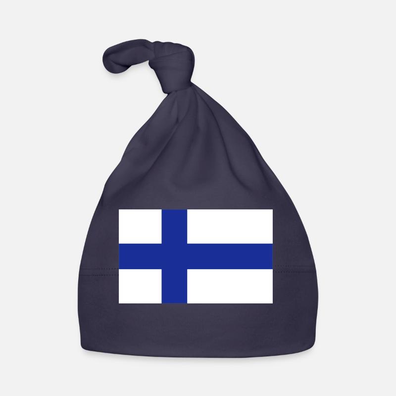 Drapeau national de la Finlande Bonnet bio Bébé