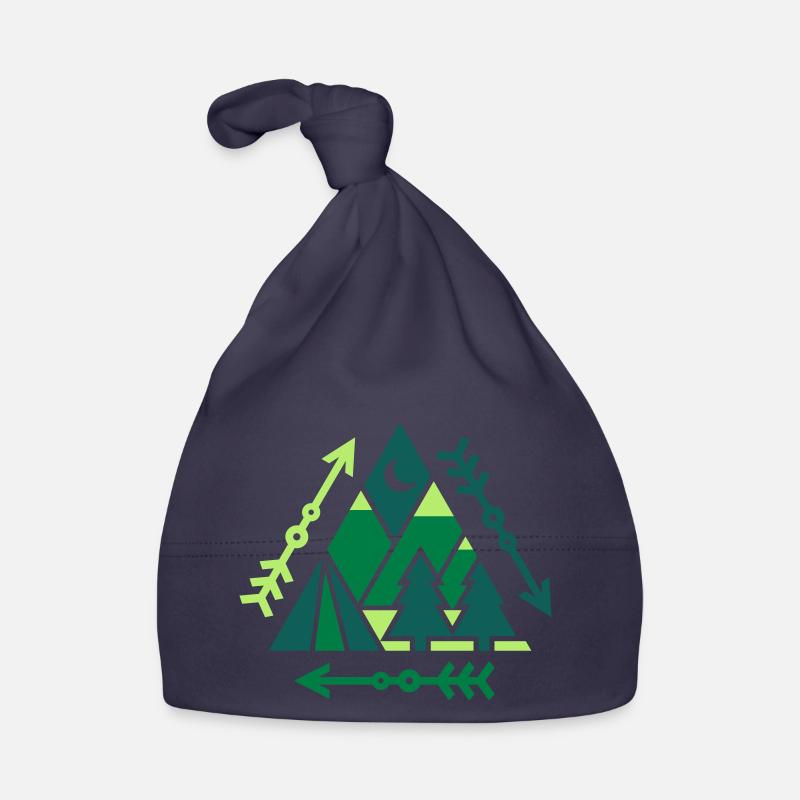 Outdoor Pattern (triangles) Organic Baby Cap
