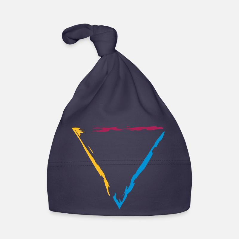 colorful triangle frame edging decorative cool des Organic Baby Cap