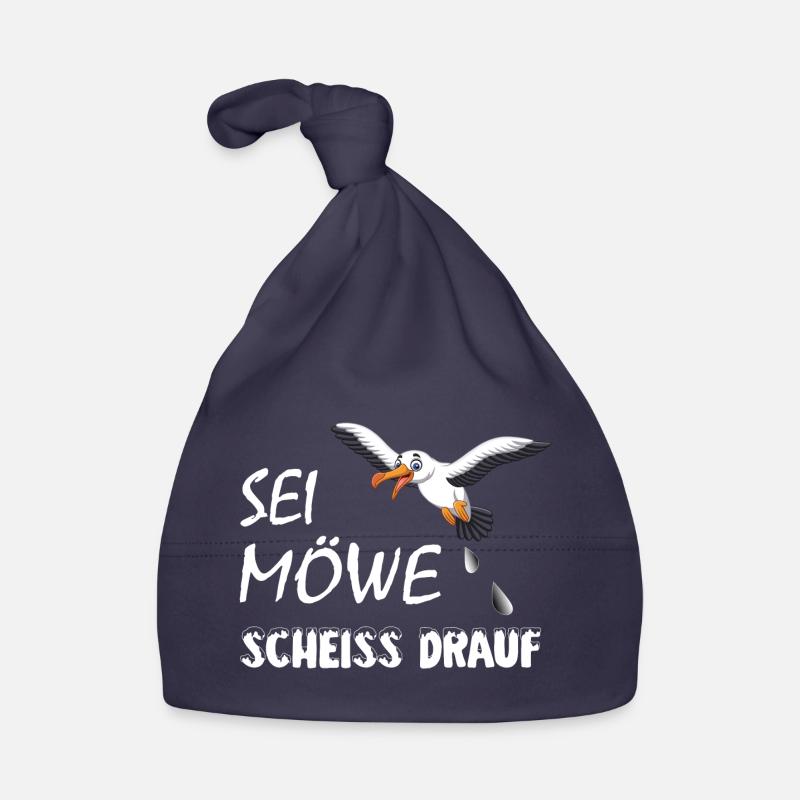Sei Möwe, scheiss drauf, plattdeutsch Geschenk Baby Bio-Mütze