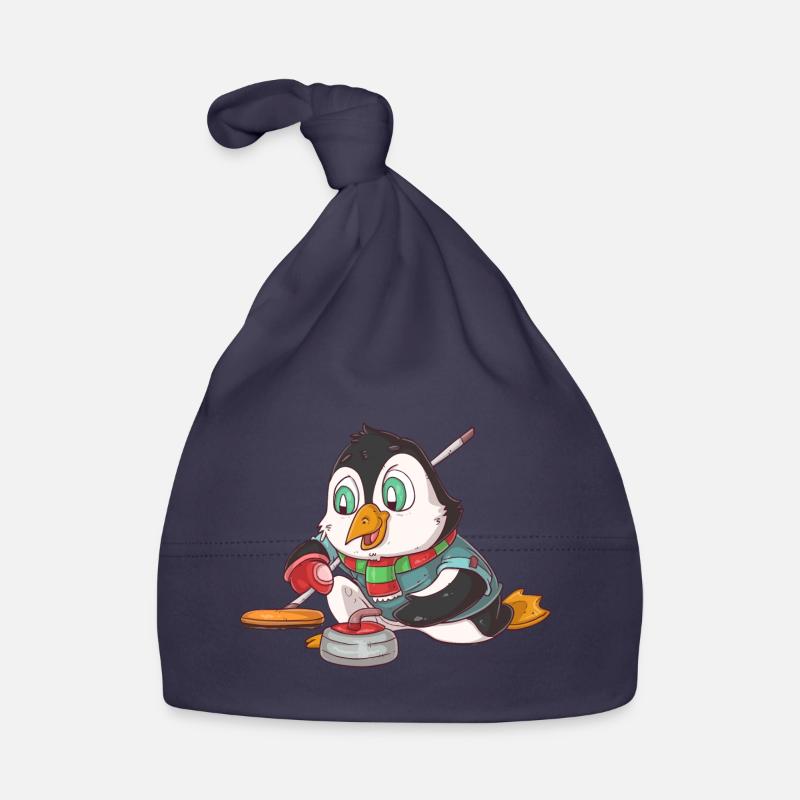 Curling Pinguin Baby Bio-Mütze