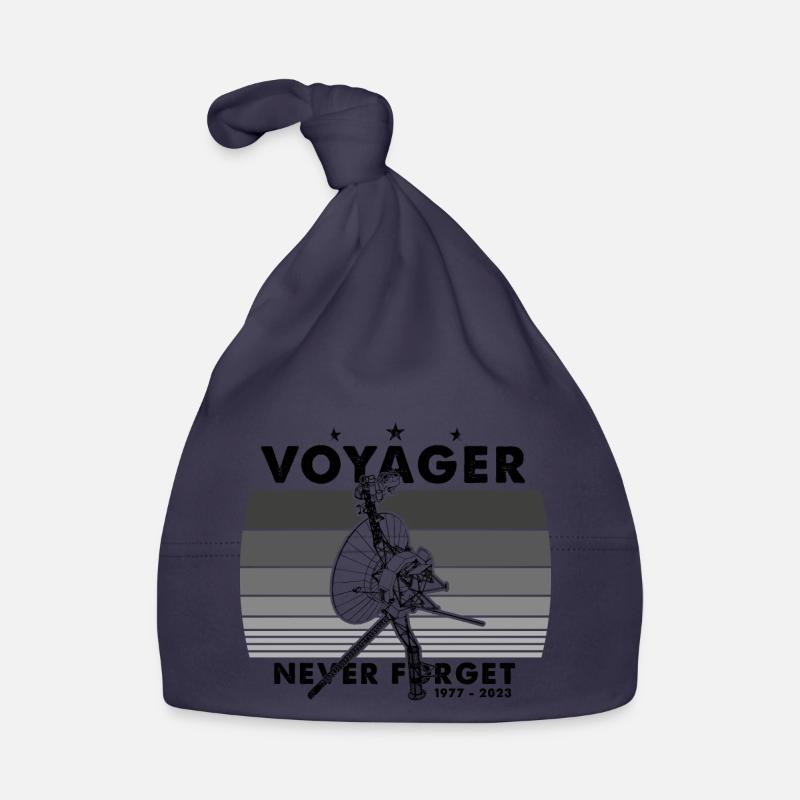 Never Forget Voyager 1977 Retro Funny Space Probe Organic Baby Cap