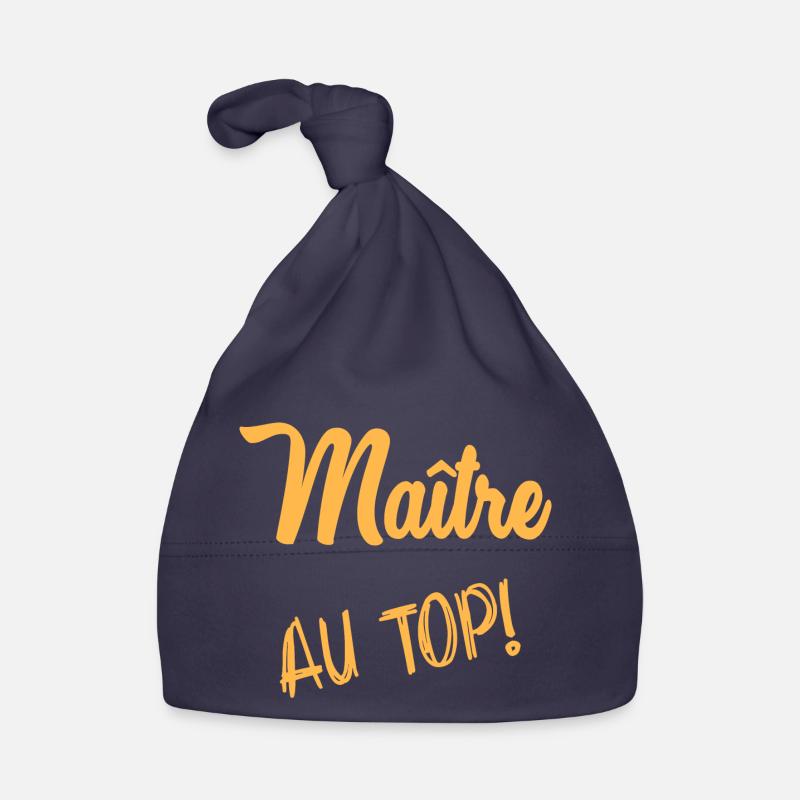 MERCI. MAITRE. - Bonnet bio Bébé - marine
