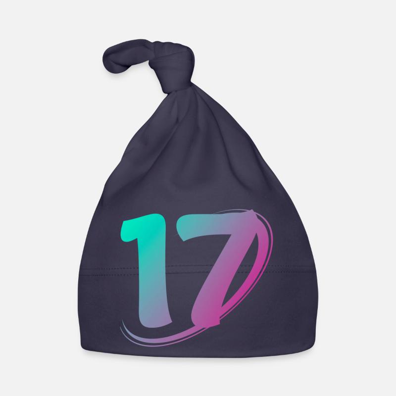 Numéro 17 multicolore Bonnet bio Bébé